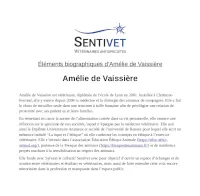 Courte biographie d'Amélie de Vaissière cofondatrice de Sentivet.