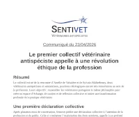 Communiqué de presse du 22 avril 2026 annonçant la publication de la déclaration.